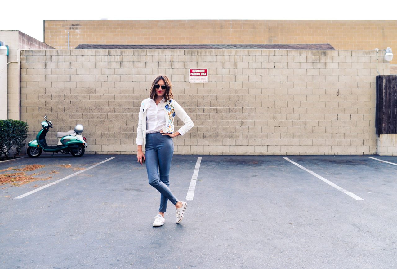 Skinny Jeans en Sneakers