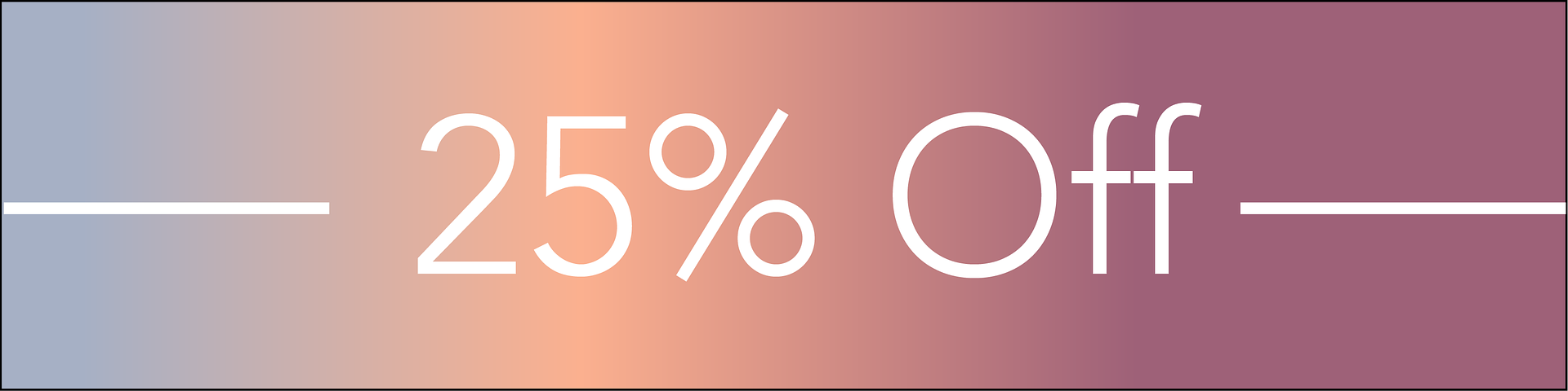 25% korting