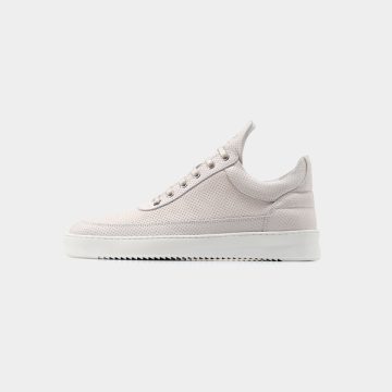 Filling Pieces Low Top Ripple Nubuck Perforated Off White