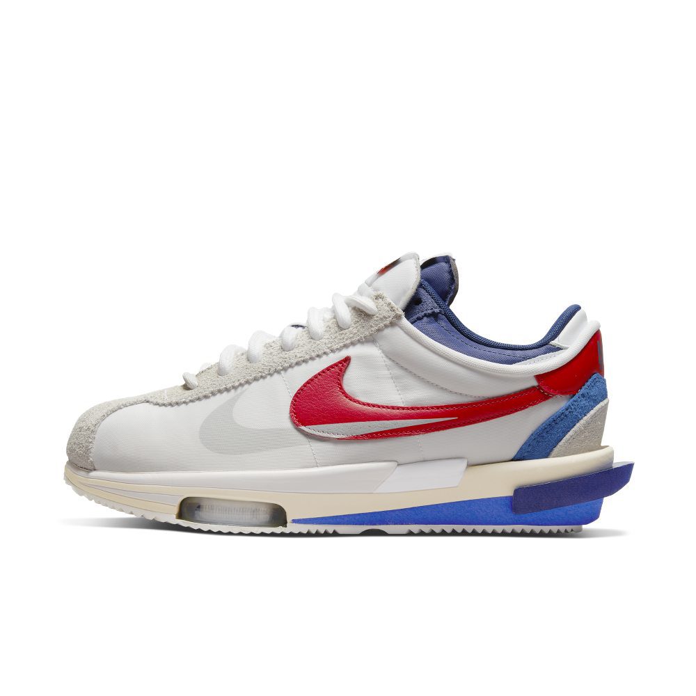 Nike x sacai Zoom Cortez Wit/Light Cream/University Red (DQ0581-100)
