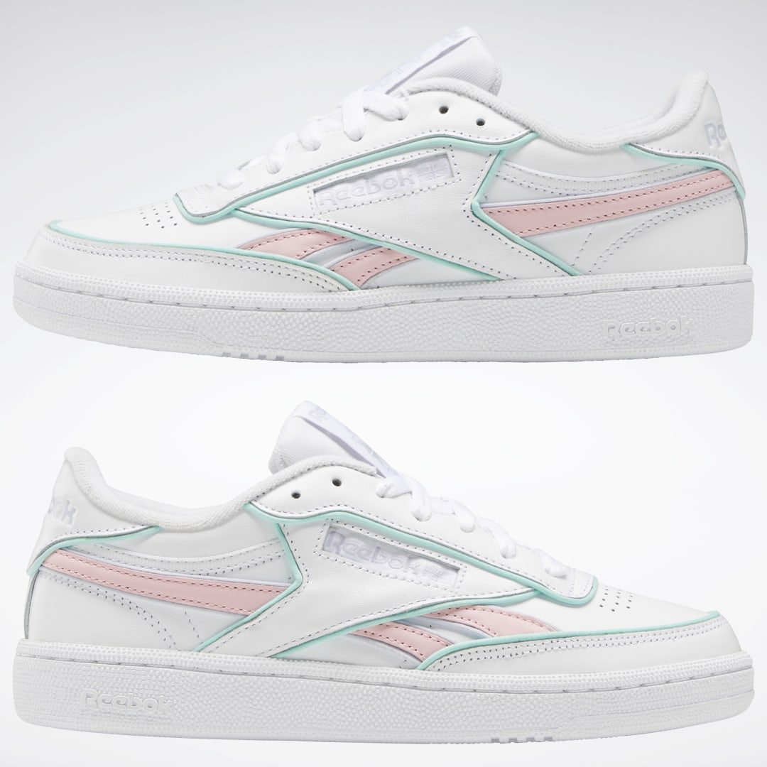 Reebok Club C Revenge Schoenen Cloud White / Pink Glow / Pixel Mint