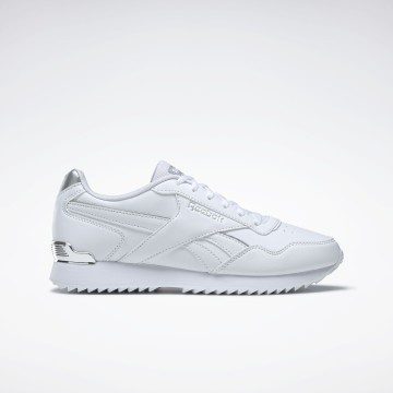 Reebok Royal Glide Ripple Clip Schoenen Cloud White / Silver Metallic / Cloud White