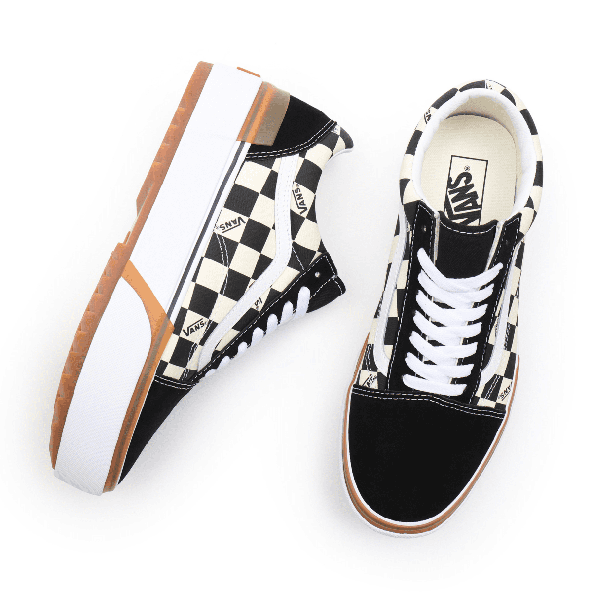 VANS Checkerboard Old Skool Stacked Zwart (VN0A4U15VLV)