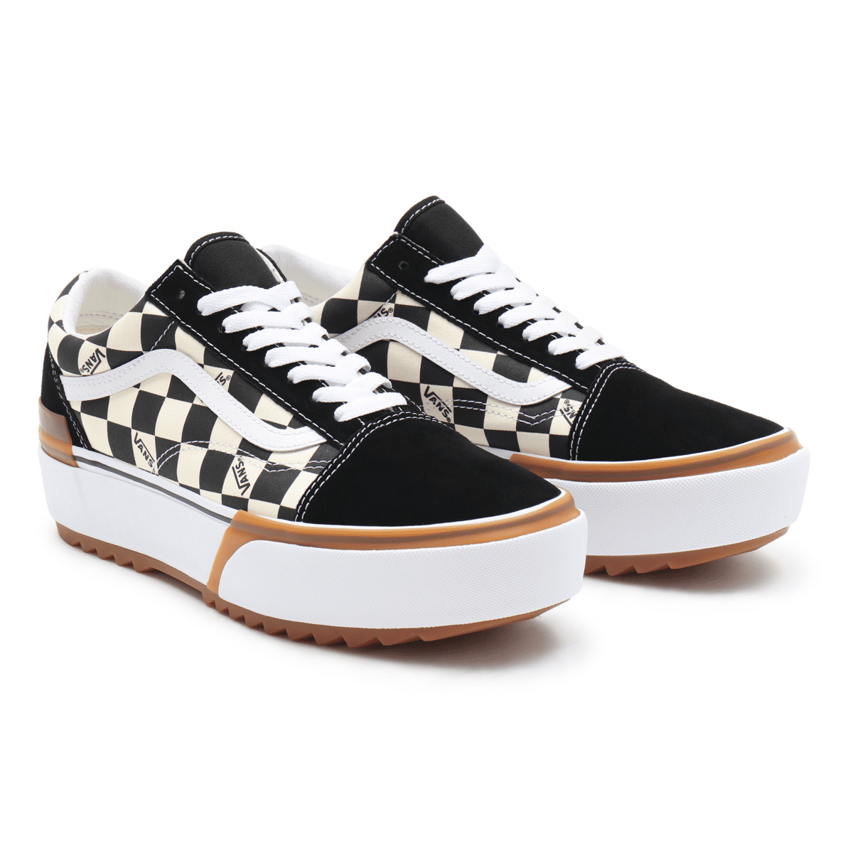 VANS Checkerboard Old Skool Stacked Zwart (VN0A4U15VLV)