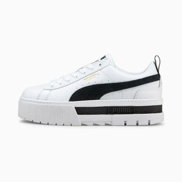 Puma Mayze Lth sneaker dames Wit/Zwart (381983-01)