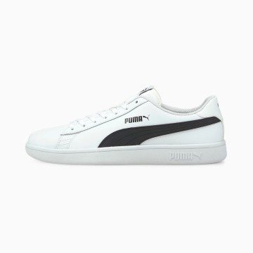 Puma Smash v2 leren Wit/Zwart (365215-01)