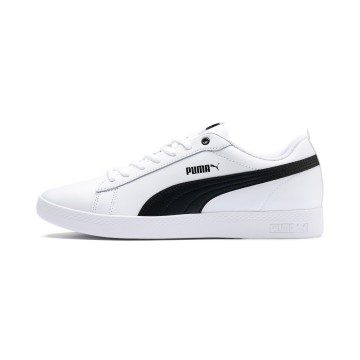 Puma Smash v2 leren Wit/Zwart (365208-01)