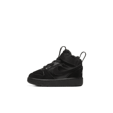 Nike Court Borough Mid 2 Boots voor baby’s/peuters Zwart (CQ4027-001)