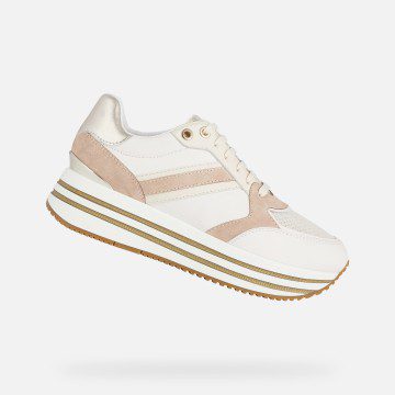 Geox Kency Woman off white/dark skin (D16QHB08522C1Q5Q)