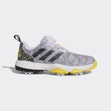 adidas Junior Codechaos 22 BOA Golfschoenen Cloud White / Core Black / Beam Yellow (GW0856)