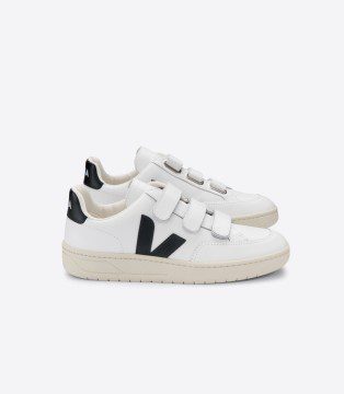 Veja V-LOCK LEATHER EXTRA WHITE BLACK (XC020005)