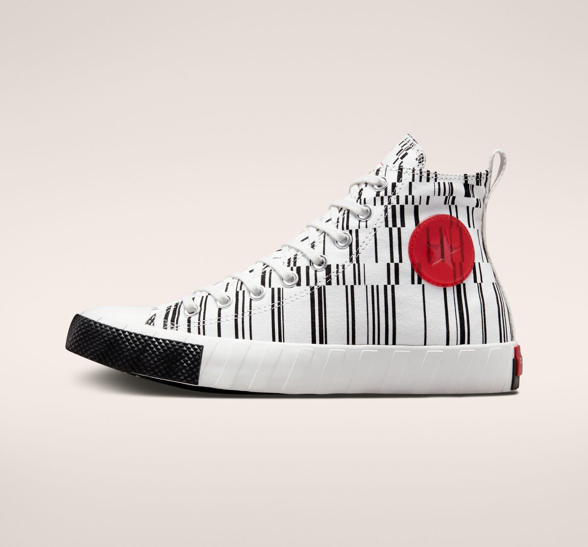 Converse UNT1TL3D Translucent Barcode Wit/zwart/university Red (A02598C)