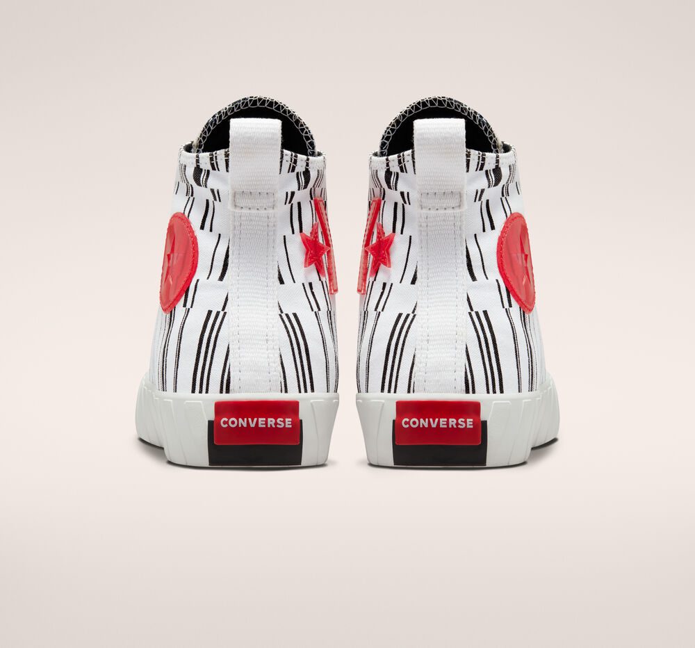 Converse UNT1TL3D Translucent Barcode Wit/zwart/university Red (A02598C)