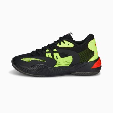 Puma Court Rider 2.0 Glow Stick basketbalschoenen Zwart/Groen (377393-01)