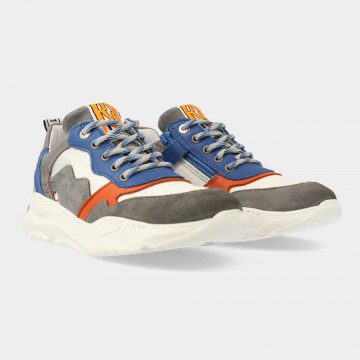 Red-Rag Sneakers Blauw / Grijs / Oranje / Wit (13595-829)