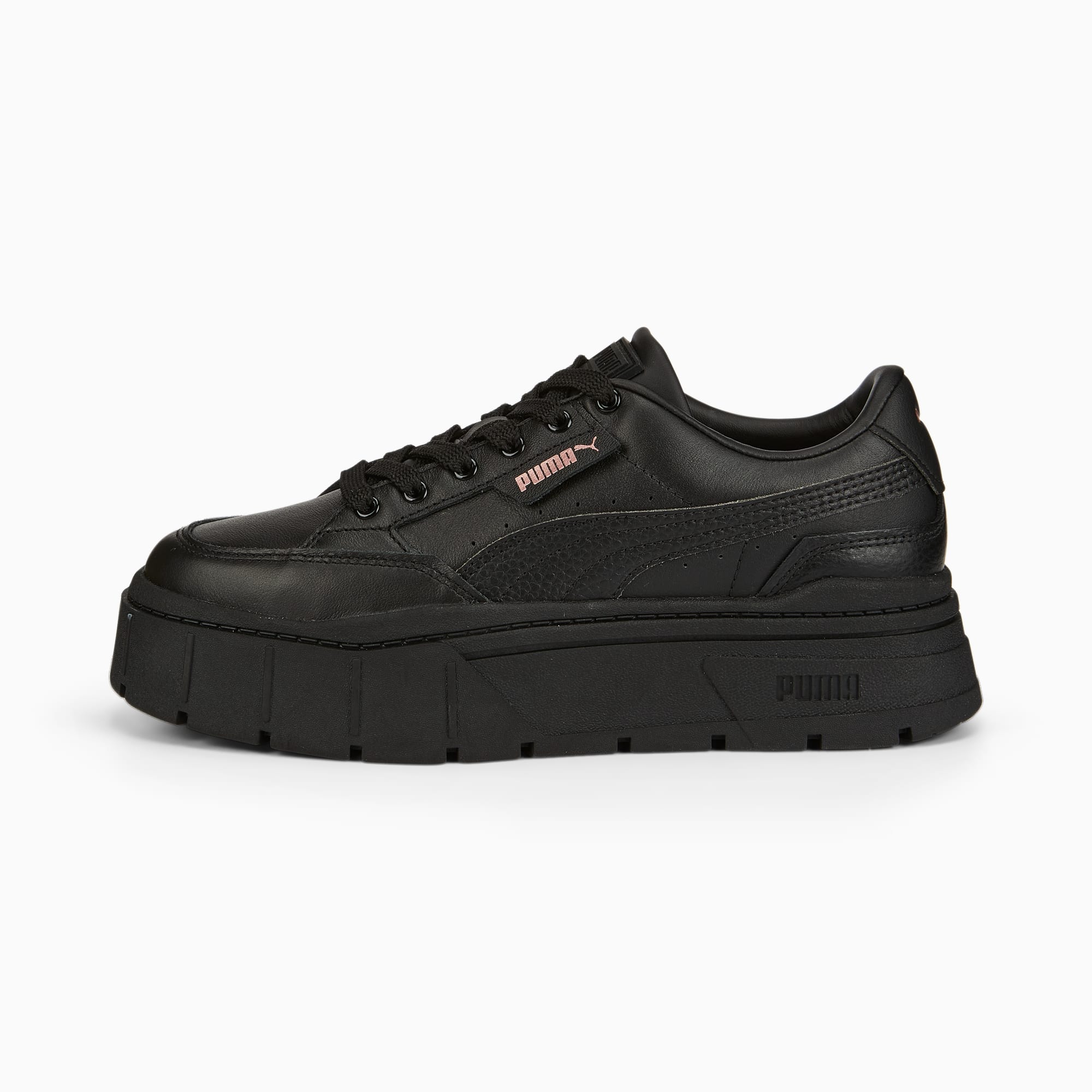 Puma Mayze Stack Leather Women Zwart (384412-02)