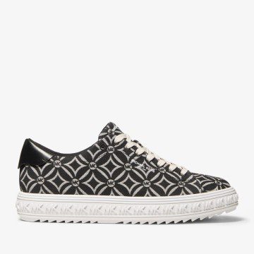 Michael Kors MK Grove Logo Jacquard Sneaker – Black/light Cream (43F2GVFS1Y-8071)