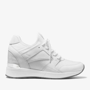 Michael Kors MK Maven Mixed-Media Trainer – Optic White (43F2MVFS1Y-1999)
