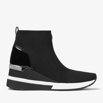 Michael Kors MK Skyler Stretch-Knit Sock Sneaker – Black (43F7SKFE5D-0001)