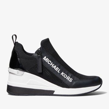 Michael Kors MK Willis Stretch Knit Trainer – Black (43S2WIFS1D-0001)