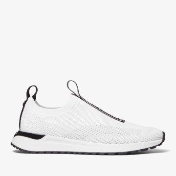 Michael Kors MK Bodie Logo Tape Mesh Slip-On Trainer – Optic White (43T1BDFP5D-1999)