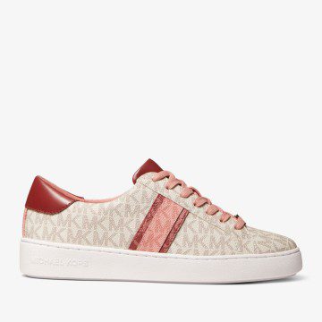 Michael Kors MK Irving Logo Stripe Sneaker – Cinnamon Multi (43T2IRFS1B-4444)
