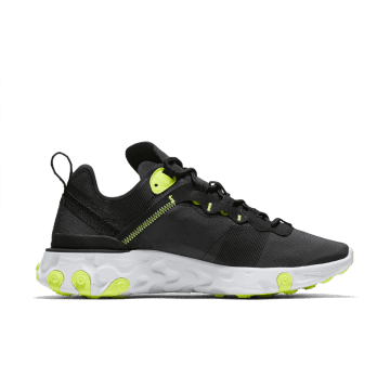 Nike React Element 55 WMNS Black Volt Cool Grey (BQ2728-001)