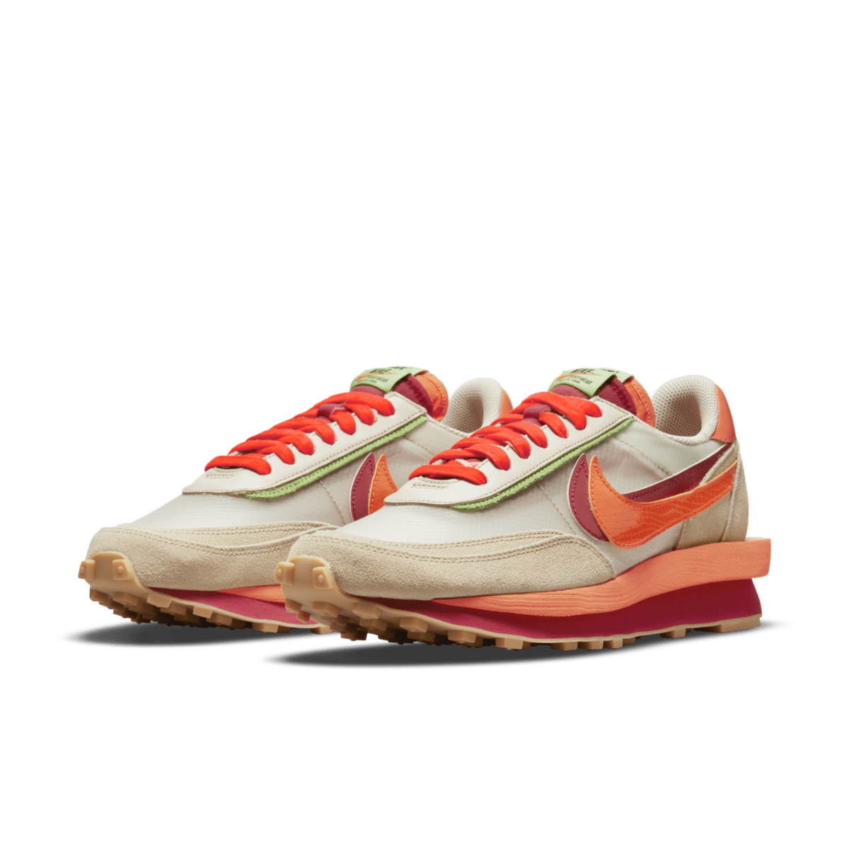 sacai clot net orange blaze