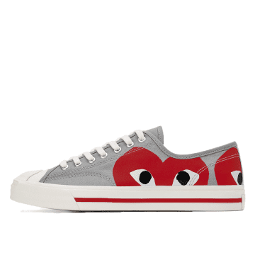 Converse Jack Purcell Comme Des Garçons PLAY Grey Red (171260C)