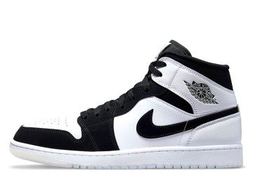 Air Jordan 1 Mid Diamond Black White (DH6933-100)