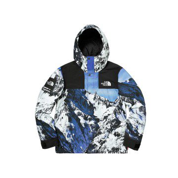 Supreme x The North Face Mountain TNF Parka Blue White (FW17) (TNF-MTN-FW17)