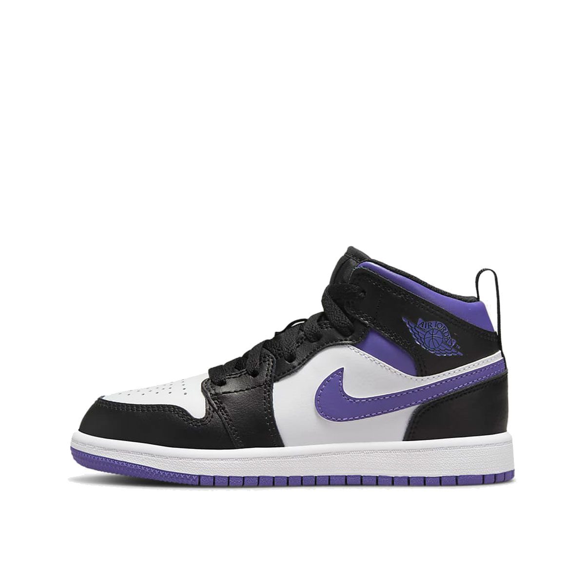 Air Jordan 1 Mid Black Dark Iris (PS) (640734-095)