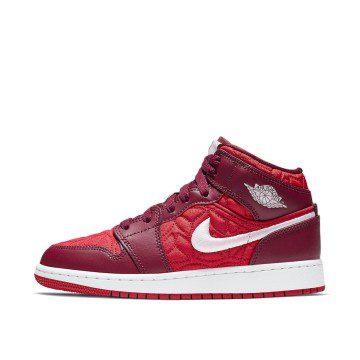 Air Jordan 1 Mid Red Quilt (GS) (AV5174-600)