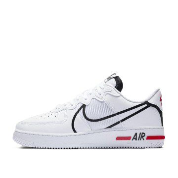 Nike Air Force 1 React White Black Red (CD4366-100)