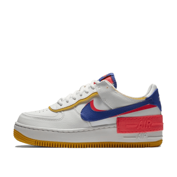 Nike WMNS Air Force 1 Shadow White Flash Crimson Astronomy Blue (CI0919-105)