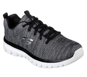 Skechers Graceful – Twisted Fortune – Zwart / Wit (12614-BKW)