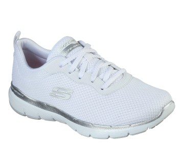 Skechers Flex Appeal 3.0 – First Insight – Wit / Zilver (13070-WSL)