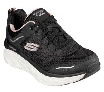 Skechers Relaxed Fit: D’Lux Walker – Infinite Motion – Zwart / Roze (149023-BKPK)
