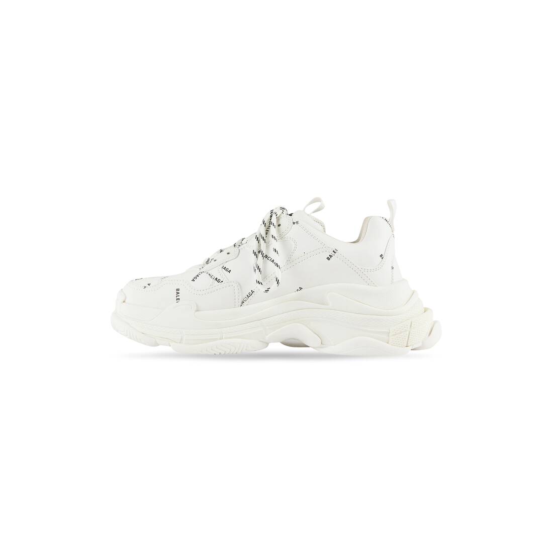 Balenciaga Triple S Trainers Allover Logo White / Black (536737W2FA19010)