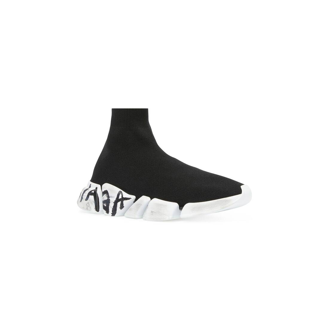 Balenciaga Speed 2.0 Graffiti Recycled Knit Trainers Black (617196W2DD41091)