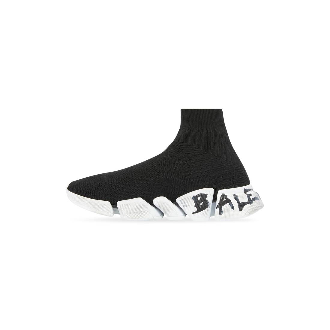 Balenciaga Speed 2.0 Graffiti Recycled Knit Trainers Black (617196W2DD41091)
