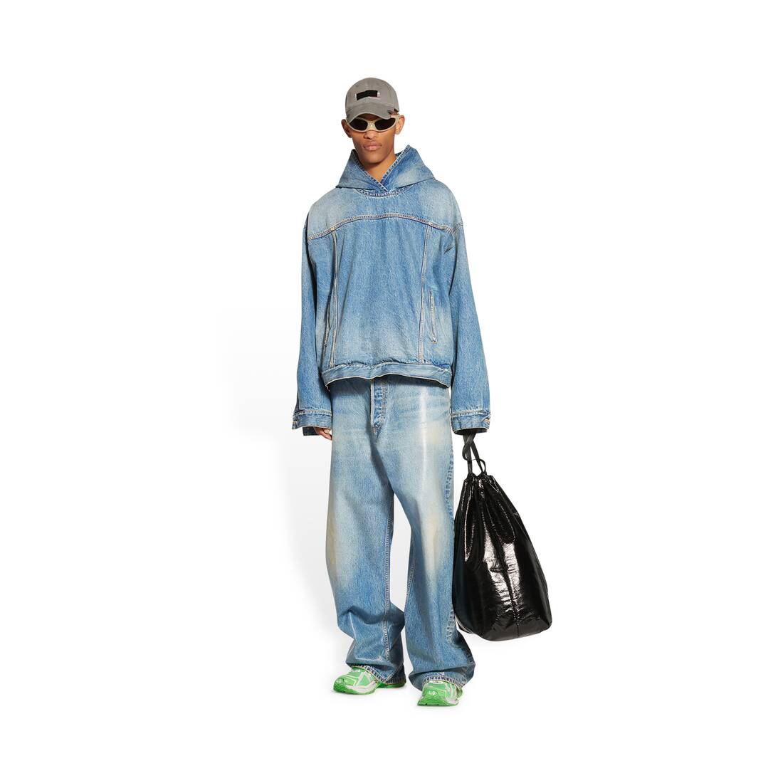 Balenciaga Runner Trainers Fluo Green (677403W3RBM3590)