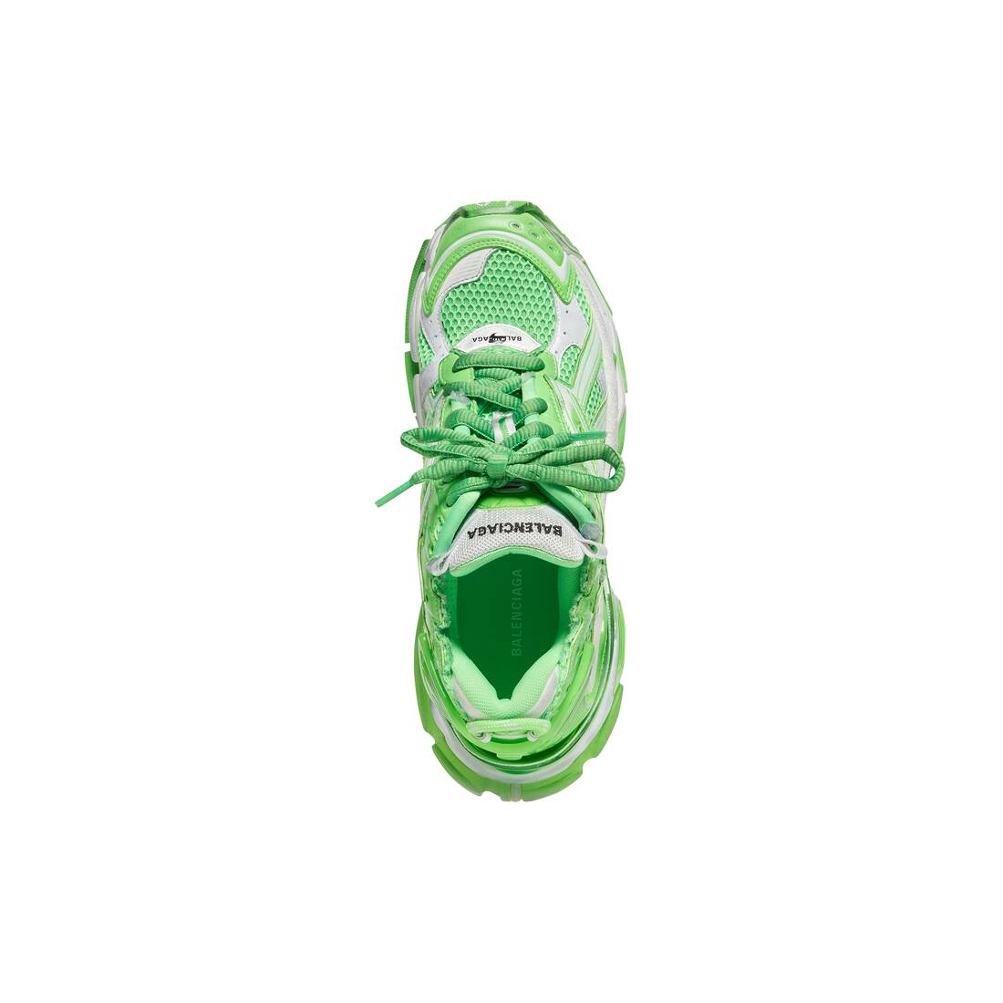 Balenciaga Runner Trainers Fluo Green (677403W3RBM3590)
