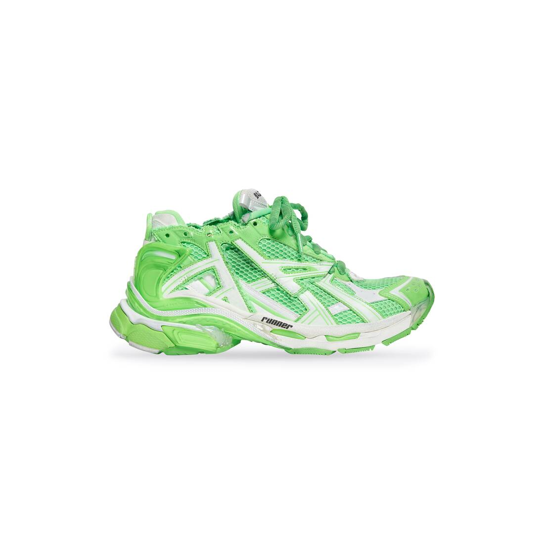 Balenciaga Runner Trainers Fluo Green (677403W3RBM3590)