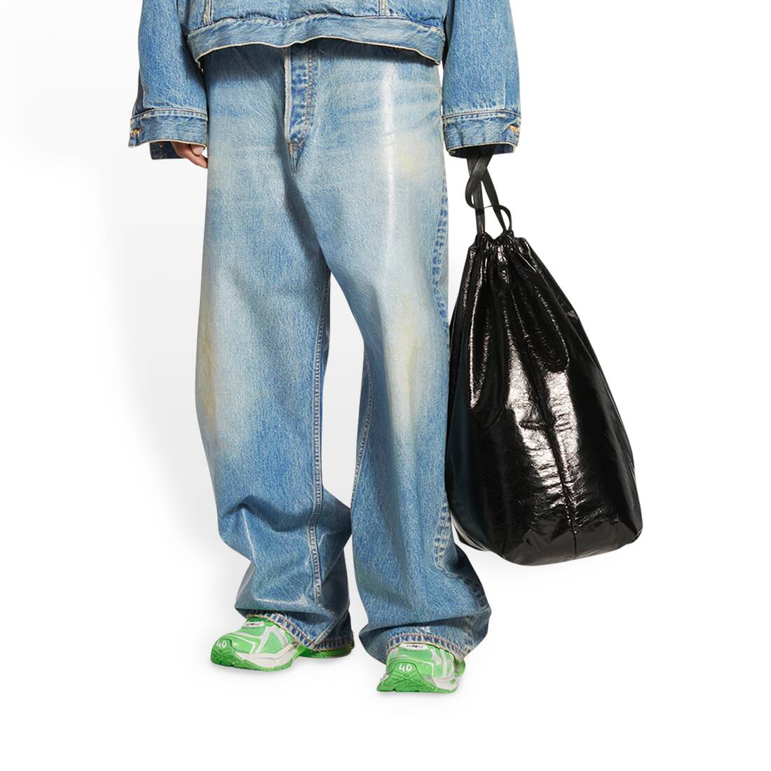 Balenciaga Runner Trainers Fluo Green (677403W3RBM3590)