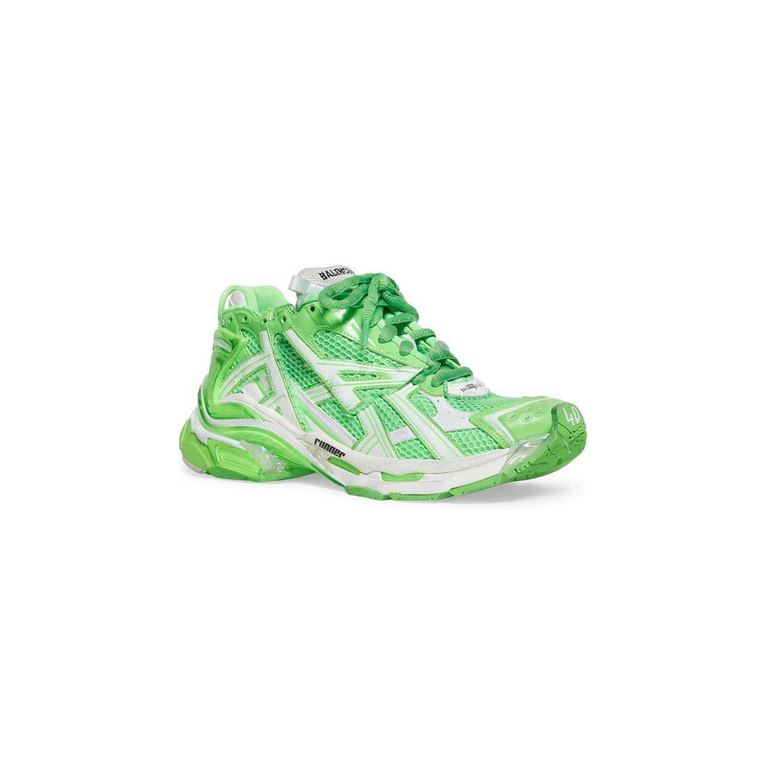 Balenciaga Runner Trainers Fluo Green (677403W3RBM3590)