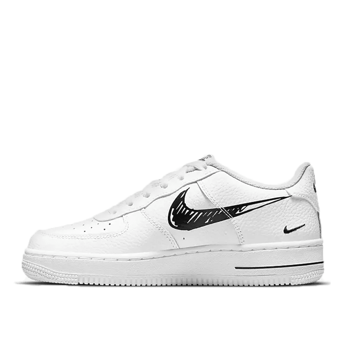 air force 1 low sketch white black
