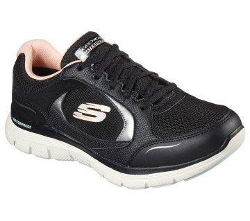 Skechers Flex Appeal 4.0 – True Clarity – Zwart / Licht Roze (149299-BKLP)