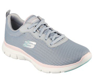 Skechers Flex Appeal 4.0 – Brilliant View – Grijs / Licht Roze (149303-GYLP)