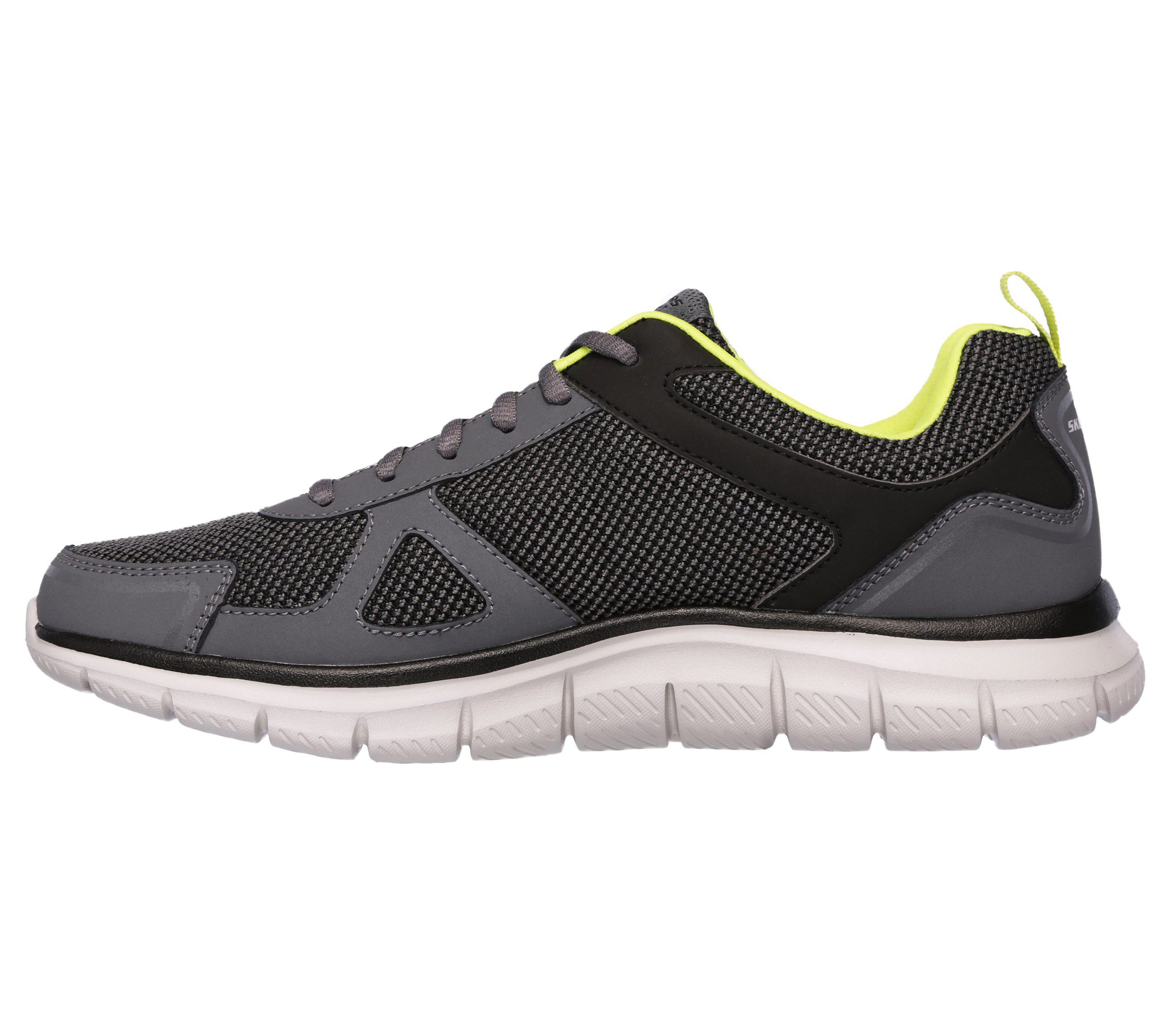 Skechers Track – Bucolo – Houtskool / Limoen (52630-CCLM)